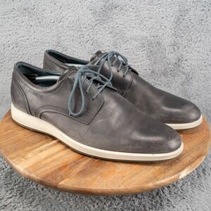 ECCO Navy Blue Leather Casual Blucher Oxfords‎ Euro 47 Men 13 M